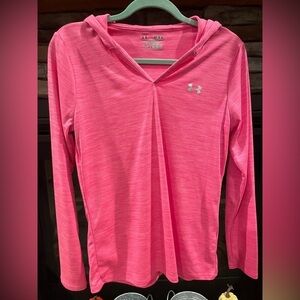 Pink. Under Armour. Size Medium Long Sleeve. With Hood